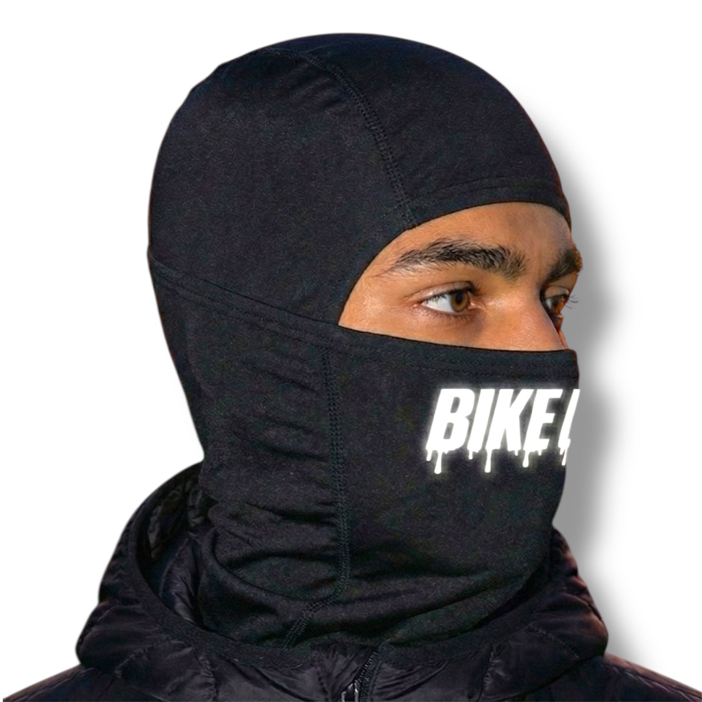 cagoule en satin réfléchissante